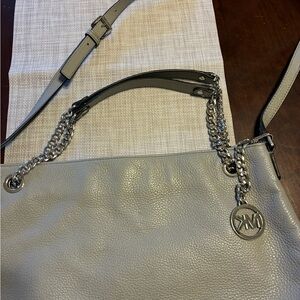 Michael Kors Silver Chain Gray Shoulder Bag